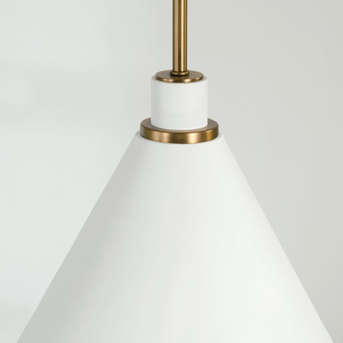 Capital Lighting Bradley 1 Light Pendant, Aged Brass