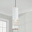 Capital Lighting Dash 1 Light Pendant, Aged Brass/White