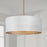 Capital Lighting Dash 3 Light Pendant, Aged Brass/White