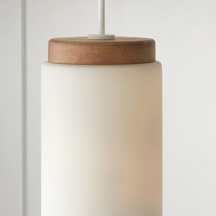 Capital Lighting Liam 1 Light Pendant, Light Wood/White/Soft White