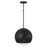 Capital Lighting Dolby 1 Light Pendant, Black Iron/Soft White