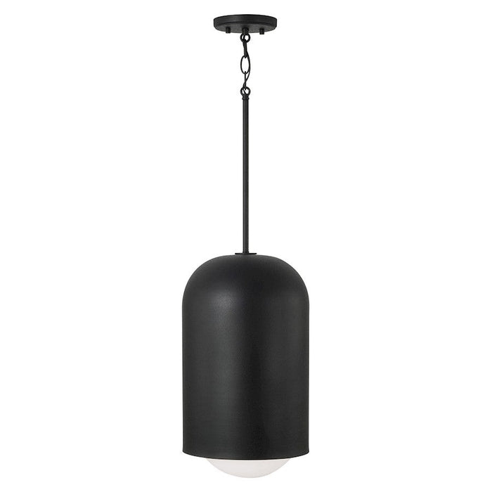 Capital Lighting Dolby 1 Light Pendant, Black Iron/Soft White