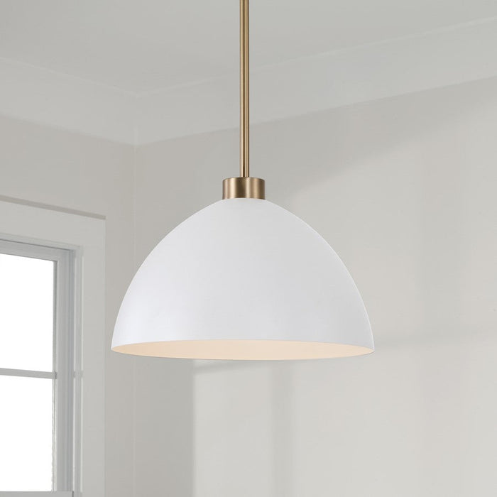 Homeplace Lighting Ross 1 Light Pendant, Brass