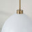 Homeplace Lighting Ross 1 Light Pendant, Brass