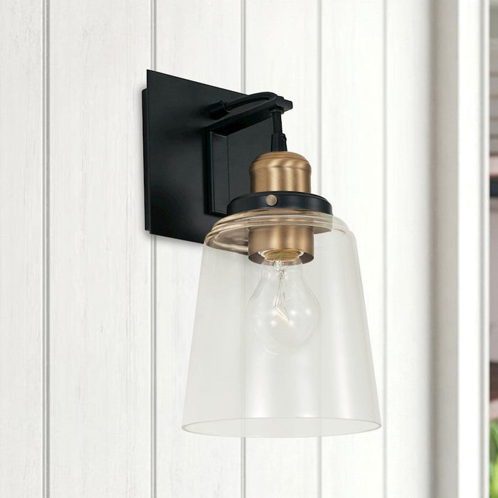 Capital Lighting Fallon 1 Light Sconce, Clear