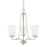 HomePlace by Capital Lighting Braylon 3 Light Chandelier, Nickel - 414131BN-331