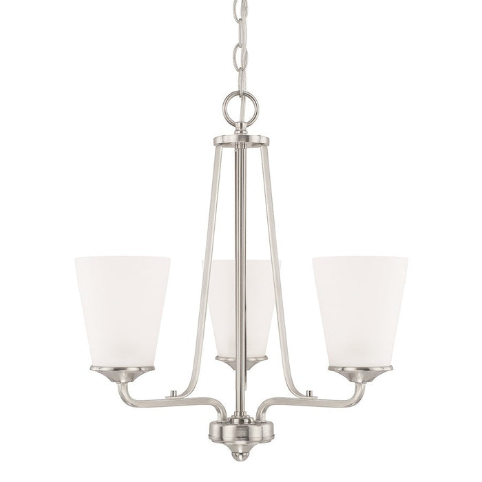 HomePlace by Capital Lighting Braylon 3 Light Chandelier, Nickel - 414131BN-331