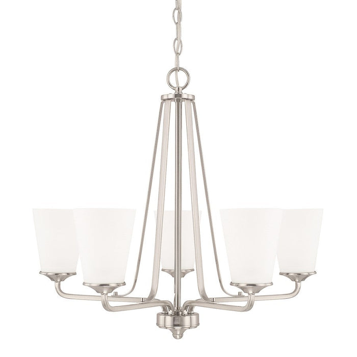 HomePlace by Capital Lighting Braylon 5 Light Chandelier, Nickel - 414151BN-331