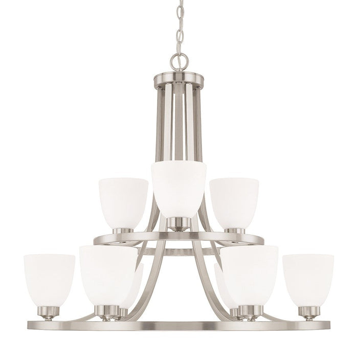 HomePlace by Capital Lighting Jameson 9 Light Chandelier, Nickel - 414391BN-333