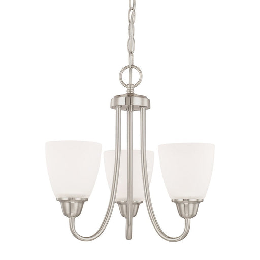 HomePlace by Capital Lighting Trenton 3 Light Chandelier, Nickel - 415131BN-337