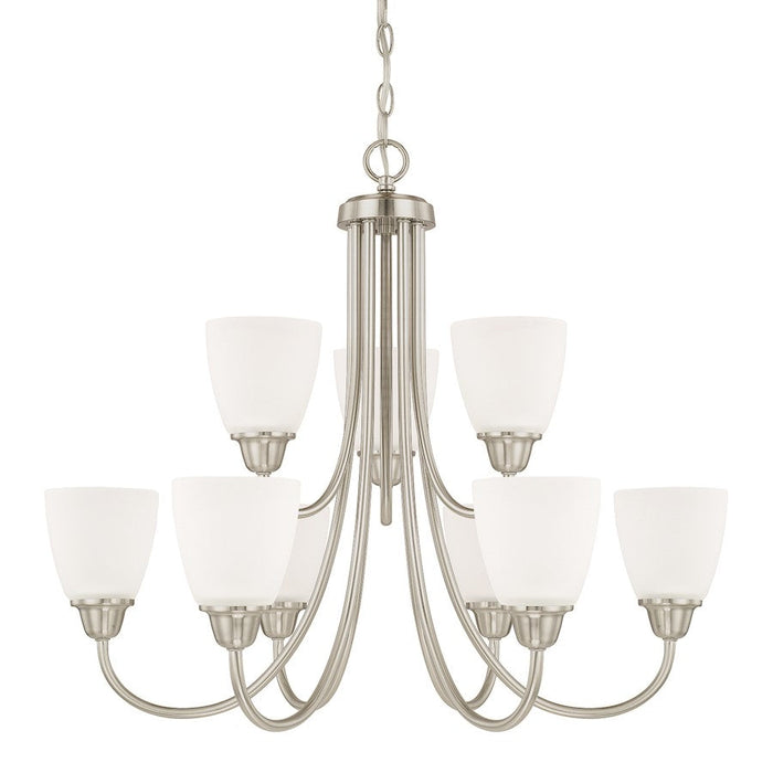 HomePlace by Capital Lighting Trenton 9 Light Chandelier, Nickel - 415191BN-337