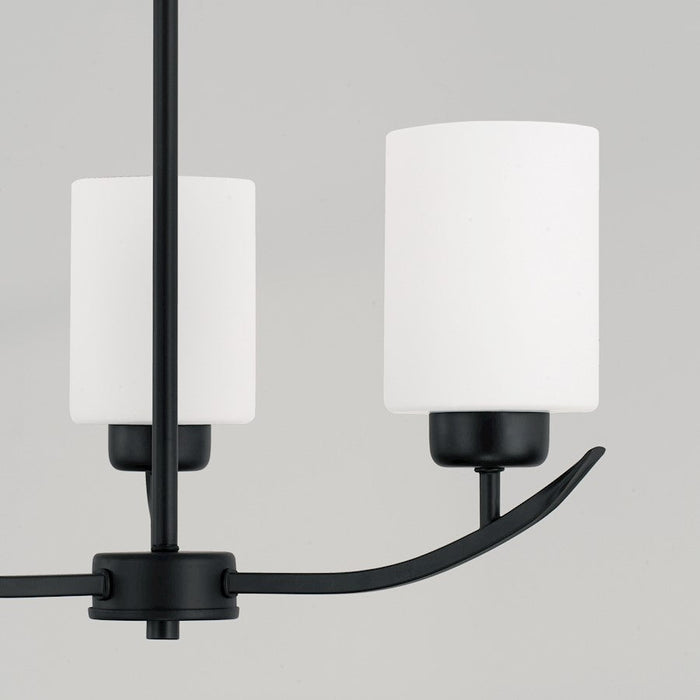 Capital Lighting Dixon Chandelier, Matte Black/Soft White