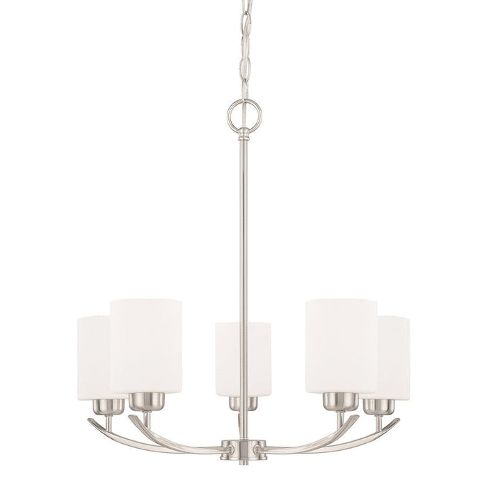 HomePlace by Capital Lighting Dixon 5 Light Chandelier, Nickel - 415251BN-338