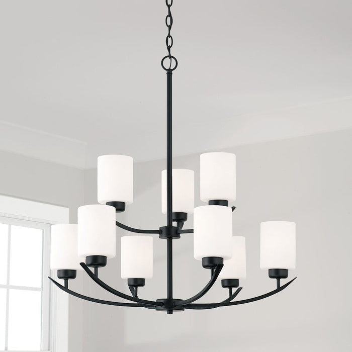 Capital Lighting Dixon Chandelier, Matte Black/Soft White