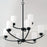 Capital Lighting Dixon Chandelier, Matte Black/Soft White