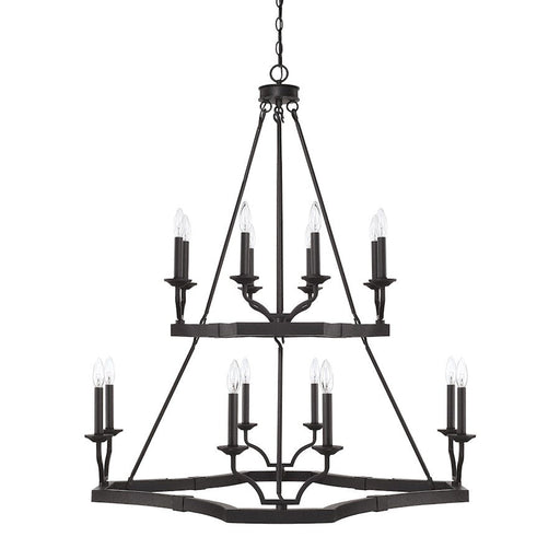 Capital Lighting Ravenwood 16 Light Chandelier, Black Iron - 419801BI