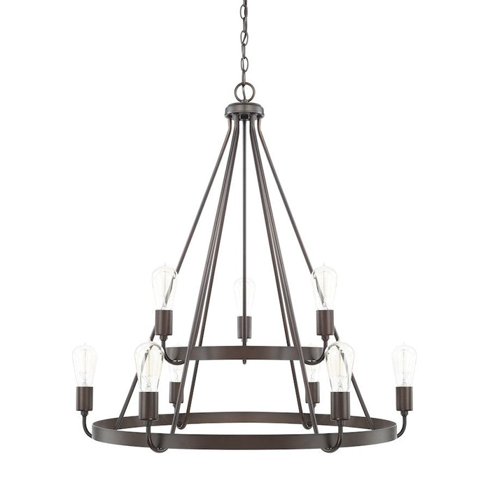 HomePlace by Capital Lighting Tanner 9 Light Chandelier, Bronze - 420091BZ