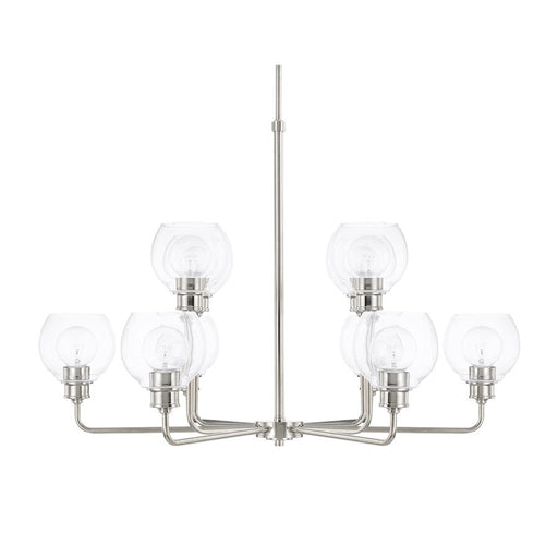 Capital Lighting Mid-Century 10 Light Chandelier, Polished Nickel - 421101PN-426