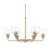 Capital Lighting Mid-Century 6 Light Chandelier, Aged Brass - 421161AD-426