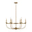 Capital Lighting Rylann 6 Light Chandelier, Brass - 425161AD