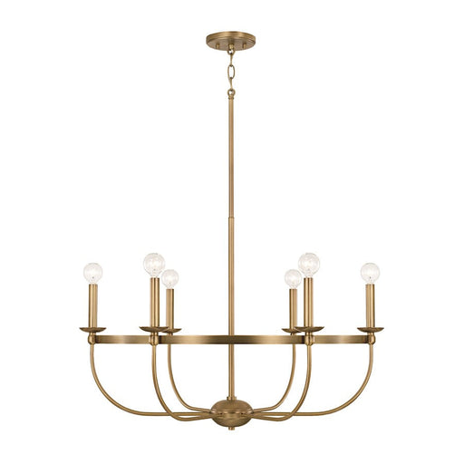 Capital Lighting Rylann 6 Light Chandelier, Brass - 425161AD