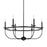 Capital Lighting Rylann 6 Light Chandelier, Matte Black - 425161MB