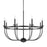 Capital Lighting Rylann 8 Light Chandelier, Matte Black - 425181MB