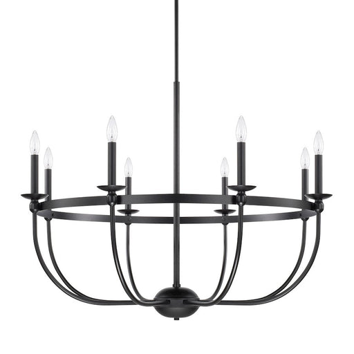 Capital Lighting Rylann 8 Light Chandelier, Matte Black - 425181MB