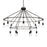 Capital Lighting 14 Light Chandelier, Black Iron - 425602BI