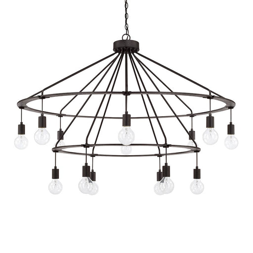 Capital Lighting 14 Light Chandelier, Black Iron - 425602BI