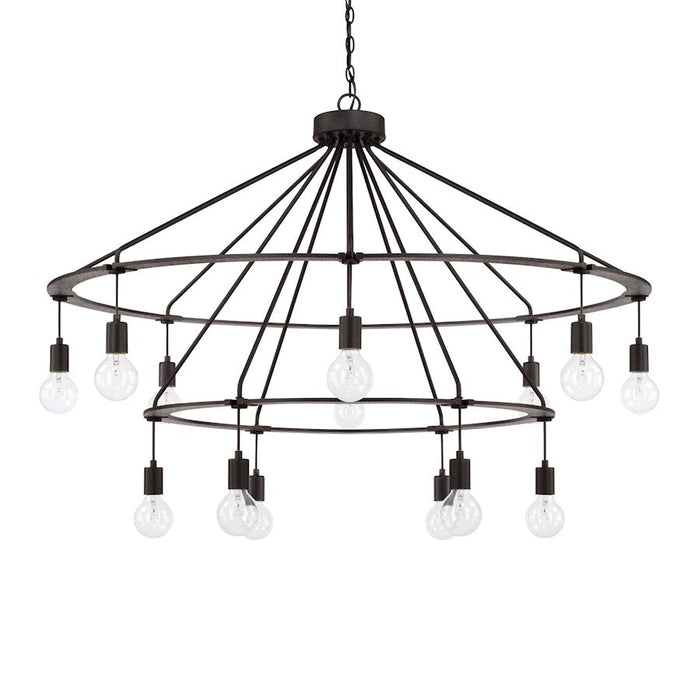 Capital Lighting 14 Light Chandelier, Black Iron - 425602BI