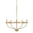 HomePlace by Capital Lighting Greyson 5 Light Chandelier, Aged Brass - 428551AD