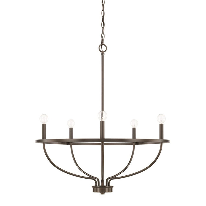 HomePlace by Capital Lighting Greyson 5 Light Chandelier, Bronze - 428551BZ