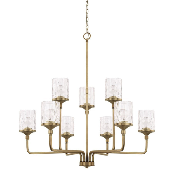 HomePlace by Capital Lighting Colton 9 Light Chandelier, Brass - 428891AD-451