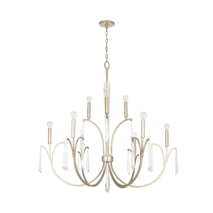 Capital Lighting Gwyneth 10-Light Chandelier, Winter Gold - 437001WG