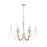 Capital Lighting Gwyneth 6-Light Chandelier, Winter Gold - 437061WG