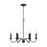 Capital Lighting Vincent 6-Light Chandelier, Black Iron - 437261BI