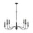 Capital Lighting Vincent 8-Light Chandelier, Black Iron - 437281BI