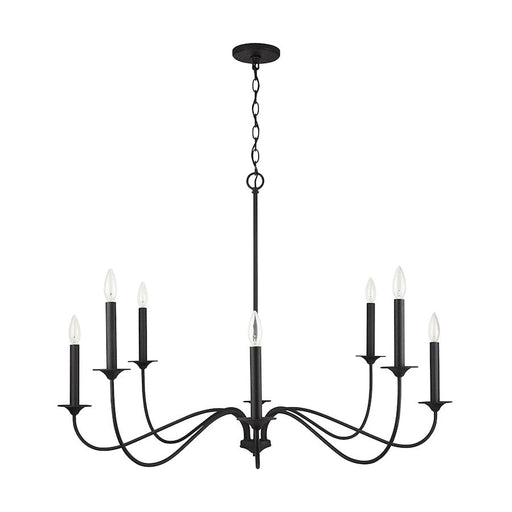 Capital Lighting Vincent 8-Light Chandelier, Black Iron - 437281BI