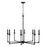 Capital Lighting Clint 8 Light Chandelier in Black Iron