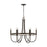 Capital Lighting Chaucer 6-Light Chandelier, Buffed Bronze - 437461FZ