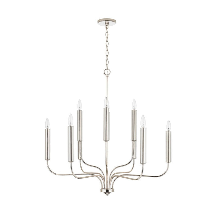 Capital Lighting Della 10-Light Chandelier, Polished Nickel - 437501PN