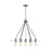 Capital Lighting 7-Light Chandelier, Black Chrome/Clear Acrylic Disc - 438071BC