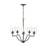 Capital Lighting Carter 5-Light Chandelier, Matte Black/Clear - 439351MB-500