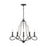 Capital Lighting Cameron 5-Light Chandelier, Matte Black - 439551MB