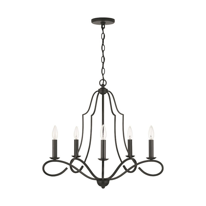 Capital Lighting Cameron 5-Light Chandelier, Matte Black - 439551MB