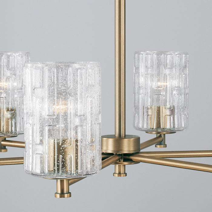 Capital Lighting Emerson 6 Light Chandelier, Embossed