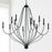 Capital Lighting Bentley Chandelier in Black Iron