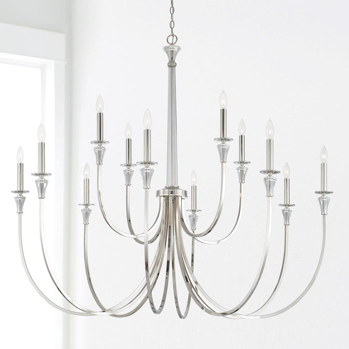 Capital Lighting Laurent Chandelier in Polished Nickel