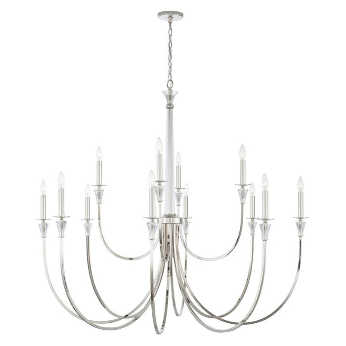 Capital Lighting Laurent Chandelier in Polished Nickel